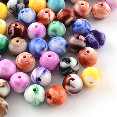 Opaque Acrylic Beads SACR-R853-12mm-M-1