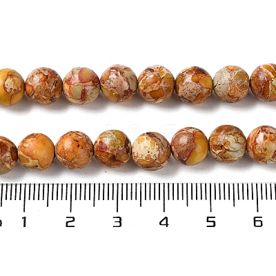 Natural Imperial Jasper Beads Strands G-I122-8mm-M-01-1