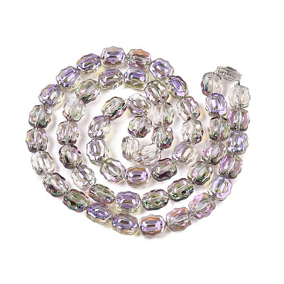 Electroplate Glass Beads Strands EGLA-T021-05E-1