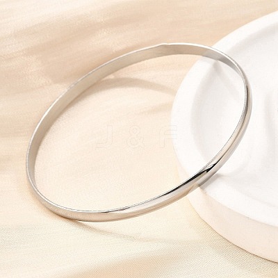 304 Stainless Steel Plain Bangles for Women BJEW-V004-02A-P-1