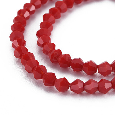 Opaque Solid Color Glass Beads Strands GLAA-Q080-4mm-B13-1