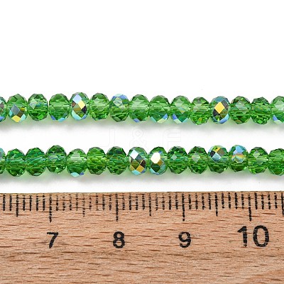 Electroplate Transparent Glass Beads Strands EGLA-A046-01A-03-1
