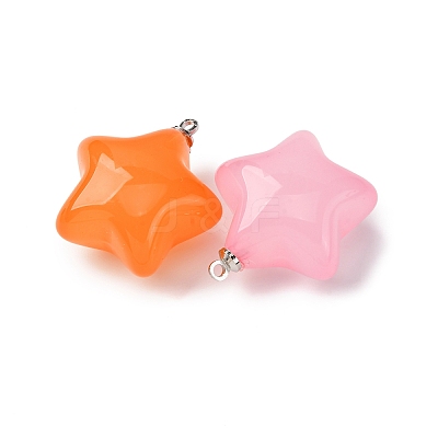 Iron Acrylic Pendants JACR-V001-01-1