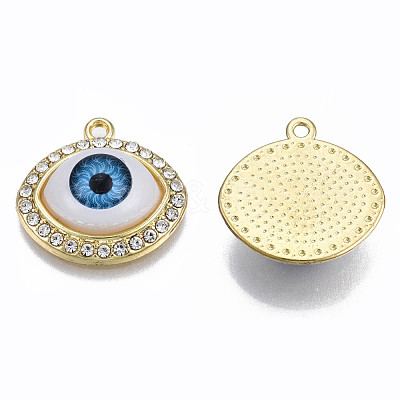 Rack Plating Alloy Enamel Pendants PALLOY-N172-053-1