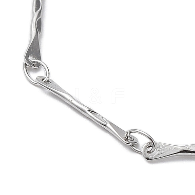 Non-Tarnish 304 Stainless Steel Bar Link Chain Brcelets BJEW-K226-11P-1