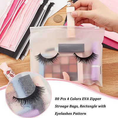 80Pcs 4 Colors EVA Zipper Stroage Bags ABAG-NB0001-61-1