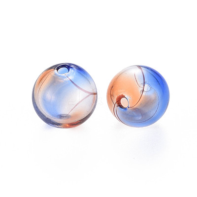 Transparent Handmade Blown Glass Globe Beads GLAA-T012-33A-02-1