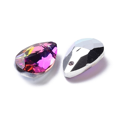 Faceted Teardrop Glass Pendants X1-GLAA-O008-A24-1