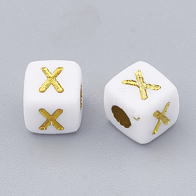 Plated Acrylic Beads SACR-N002-06A-1