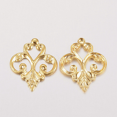 201 Stainless Steel Filigree Joiners Links X-STAS-F162-08G-1
