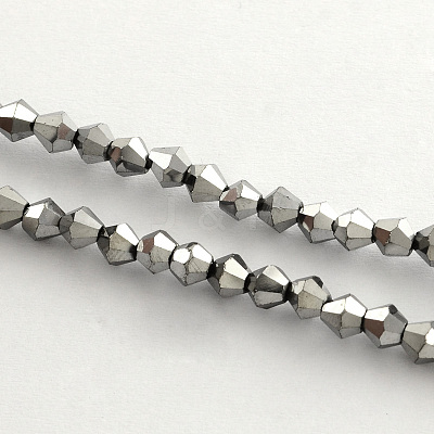 Electroplate Glass Bead Strands EGLA-R094-4mm-M1-1