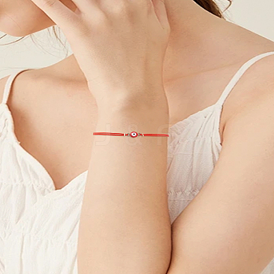 1Pc Alloy Evil Eye Link Bracelet BJEW-LP0002-33-1