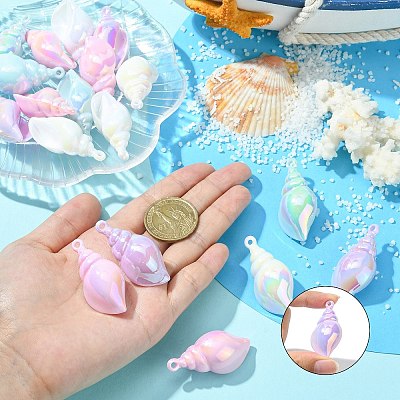 20Pcs 4 Colors Acrylic Pendants SACR-CJ0001-40-1