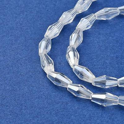 Electroplate Glass Beads Strands EGLA-R020-8x4mm-13-1