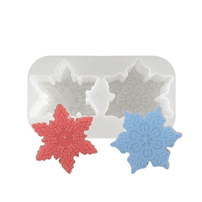 Christmas Theme DIY Snowflake Shape Silicone Candle Molds SIMO-P010-B02-1