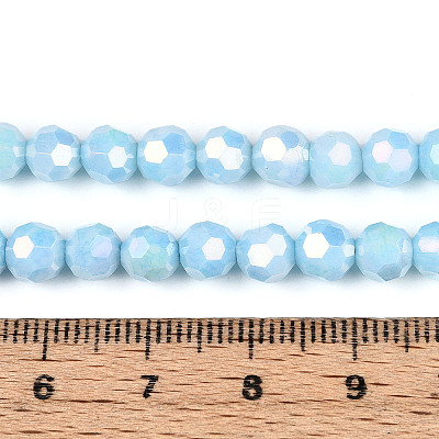 Anti-Tarnish Electroplate Glass Beads Strands EGLA-T021-6mm-15-01-1