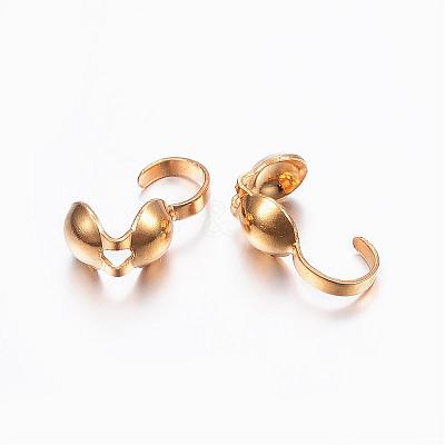 304 Stainless Steel Bead Tips STAS-L187-07G-1