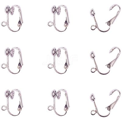 Iron Clip-on Earring Findings KK-PH0026-20P-NF-1
