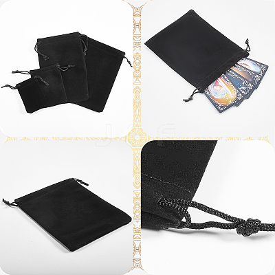 40Pcs 4 Style Rectangle Velvet Pouches TP-CN0001-02-1
