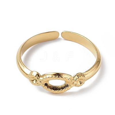 304 Stainless Steel Open Cuff Ring Finding RJEW-C046-06G-1