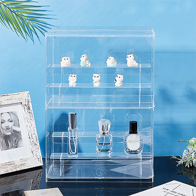 2-Layer 3-Tier Acrylic Minifigures Display Case ODIS-WH0038-49-1