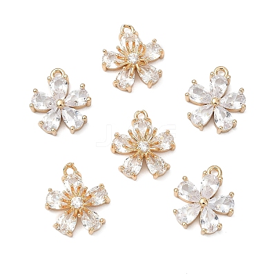 6Pcs 2 Styles Transparent Glass Pendants GLAA-YW0005-29-1