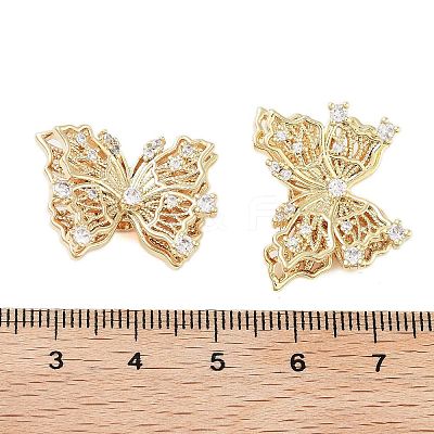 Brass Micro Pave Clear Cubic Zirconia Beads KK-Z059-03G-1