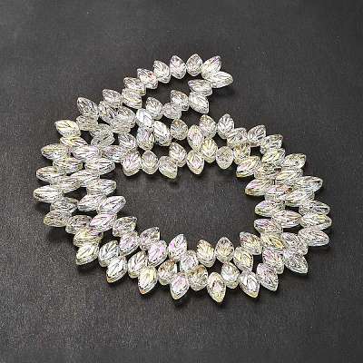 Electroplate Glass Beads Strands EGLA-B004-02A-FR01-1