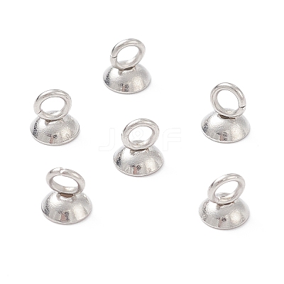 201 Stainless Steel Bead Cap Pendant Bails STAS-G224-24P-04-1