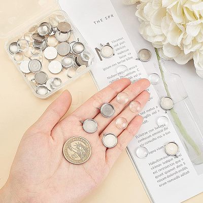 62Pcs DIY 304 Stainless Steel Pendant Making Kits DIY-UN0002-52P-1