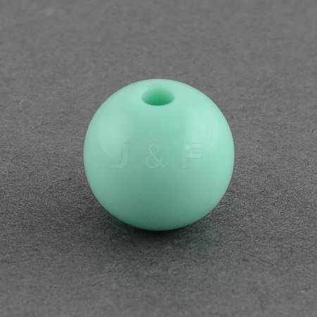 Solid Chunky Bubblegum Acrylic Ball Beads X-SACR-R835-10mm-06-1