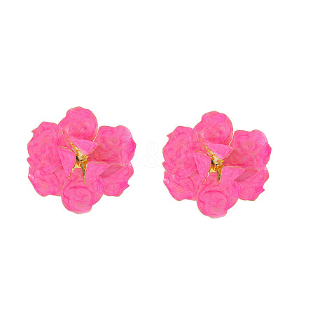 Alloy Enamel Stud Earrings for Women WGB1BBC-04-1