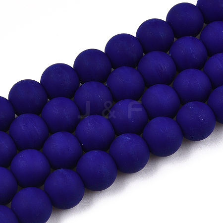 Opaque Glass Beads Strands GLAA-T032-P8mm-MD03-1