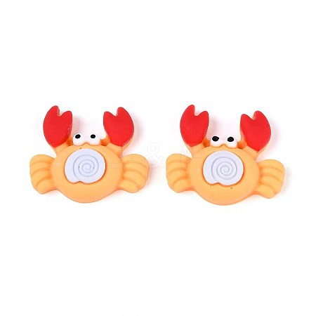Crab Opaque Resin Cabochons CRES-T025-33A-1