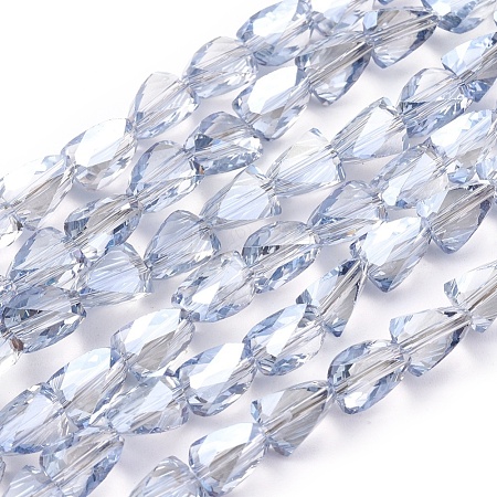 Electroplate Glass Beads Strands EGLA-G035-A-PL01-1
