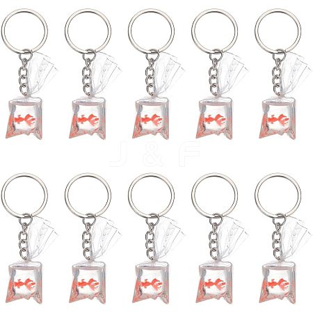DIY 3D Goldfish Water Bag Keychain Making Kits DIY-NB0007-42-1