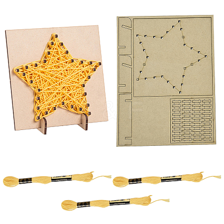 Gorgecraft 1 Set DIY String Art Kit Arts and Crafts for Children DIY-GF0004-28A-1