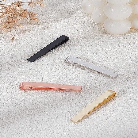 4Pcs 4 Colors Brass Collar Tie Clips for Men AJEW-LP0010-94-1