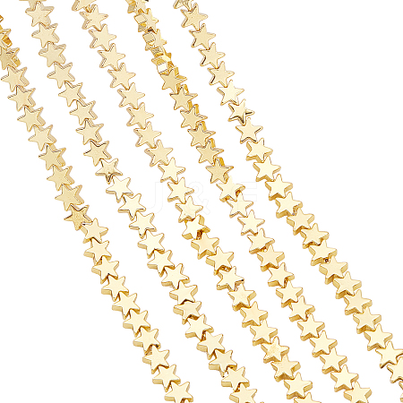 Electroplate Non-magnetic Synthetic Hematite Beads Strands G-AR0003-77G-1