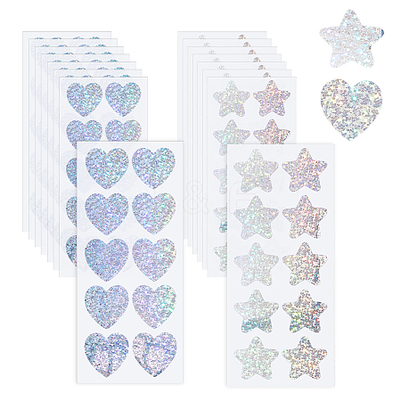 60Pcs 2 Styles Glasindi Paper Picture Stickers STIC-HS0001-01-1