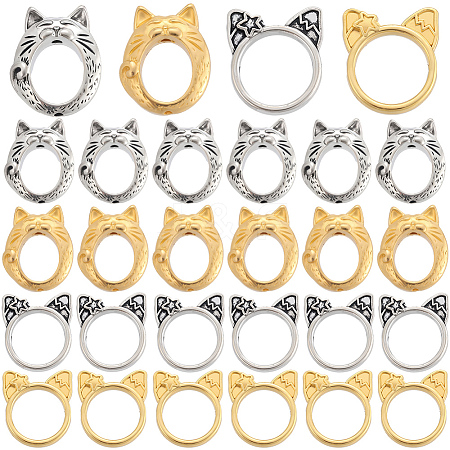 80Pcs 4 Styles Alloy Bead Frame FIND-SC0017-77-1