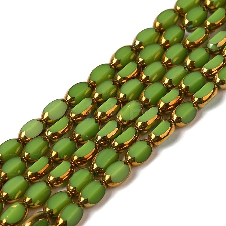 Electroplate Glass Beads Strands X-EGLA-P061-02A-08-1