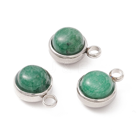 Natural Green Aventurine Charms G-K325-01P-07-1