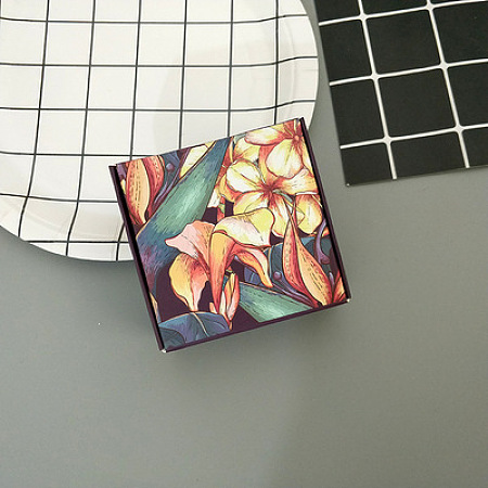 Printed Square Paper DIY Handmade Soap Packaging Box Jewelry Box PW-WG10202-08-1