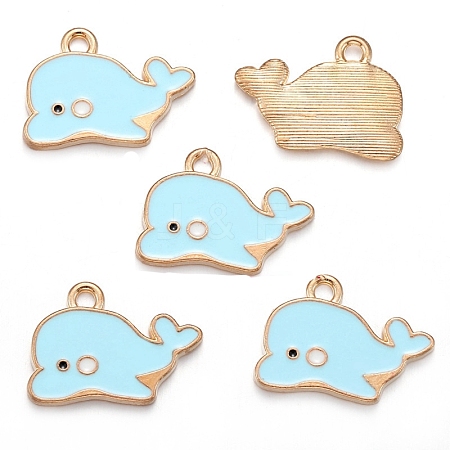 Sea Animal Alloy Enamel Pendants PW-WGE87A6-02-1