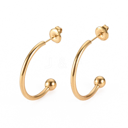 304 Stainless Steel Stud Earrings STAS-S116-272A-G-1