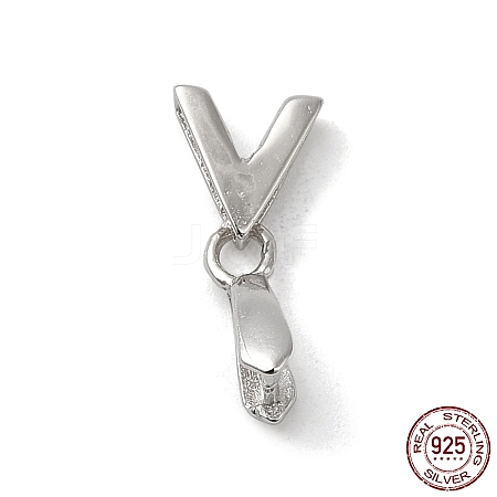 Rhodium Plated 925 Sterling Silver Ice Pick Pinch Bails STER-NH0001-26P-1