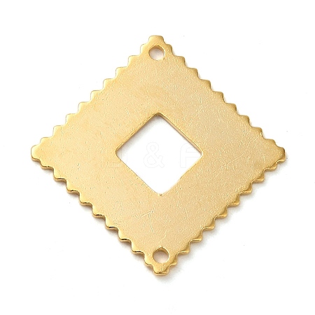 Brass Connector Charms KK-P259-15G-1