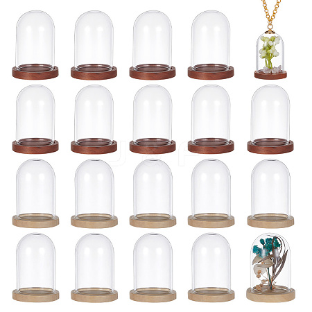 20Pcs Clear Glass Dome Cover AJEW-NB0007-84-1
