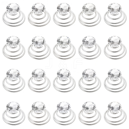 60Pcs Spiral Hair Pin Coil Iron Hair Accessories OHAR-SP0001-11-1